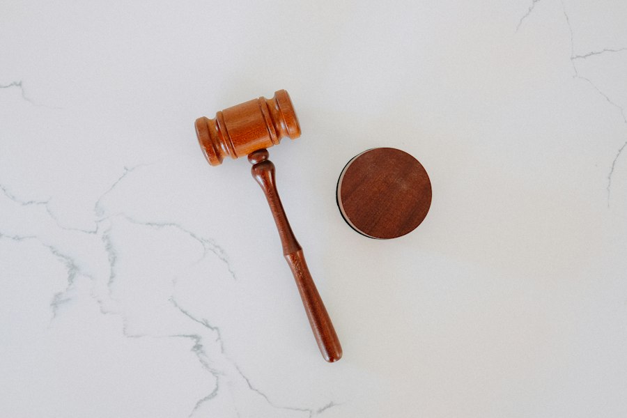 Gavel representing legal consequences of a dog bite